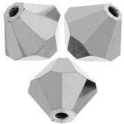 5mm Preciosa bicones - Rondelle Bead - Jet Light Hematite Full x12|raw }}