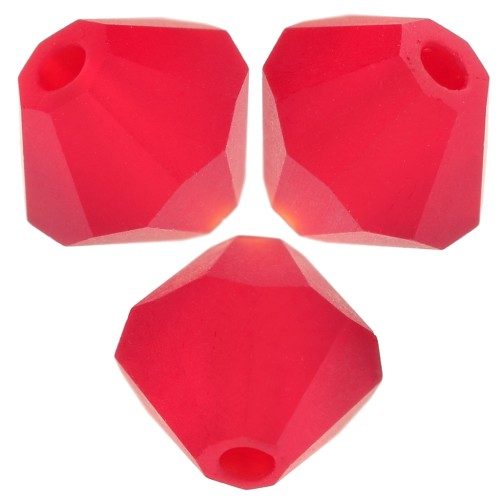 5mm Preciosa Bicones - Rondelle Bead - Light Siam Matt x12