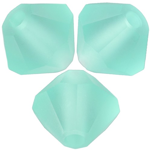 5mm Preciosa Bicones - Rondelle Bead - Caribbean Sea Matt x12