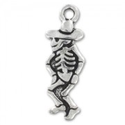 Skeleton charm 27,5mm Old Silver tone x1|raw }}