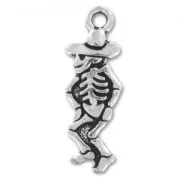 Skeleton charm 27,5mm Old Silver tone x1