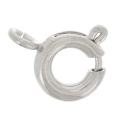 5mm 304L stainless steel spring clasp with open ring x1