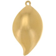 28x16mm Stainless steel 304L Curved leaf pendant - Gold x2|raw }}