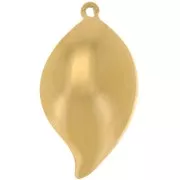 28x16mm Stainless steel 304L Curved leaf pendant - Gold x2