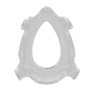 8x6mm Claw setting for cabochon PureCrystal 4320 - Silver Tone x1|raw }}