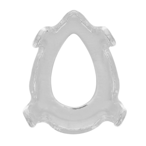 8x6mm Claw setting for cabochon PureCrystal 4320 - Silver Tone x1