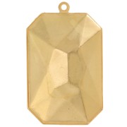 27x18.5mm PureCrystal cabochon pendant set 4627 - Gold x1