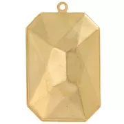 27x18.5mm PureCrystal cabochon pendant set 4627 - Gold x1