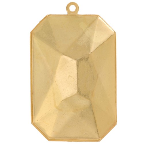 27x18.5mm PureCrystal cabochon pendant set 4627 - Gold x1