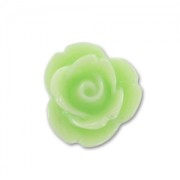 Resin cabochon rose-shaped 7mm Green x10