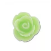 Resin cabochon rose-shaped 7mm Green x10