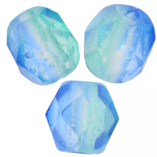 4mm Fire polished beads - Crystal Blue Green x50