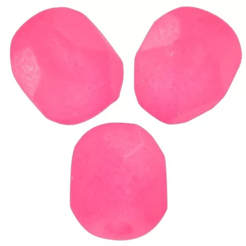 4mm Fire polished beads - Pink Neon Mat x50
