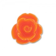 Resin cabochon rose-shaped 7mm Orange x10|raw }}
