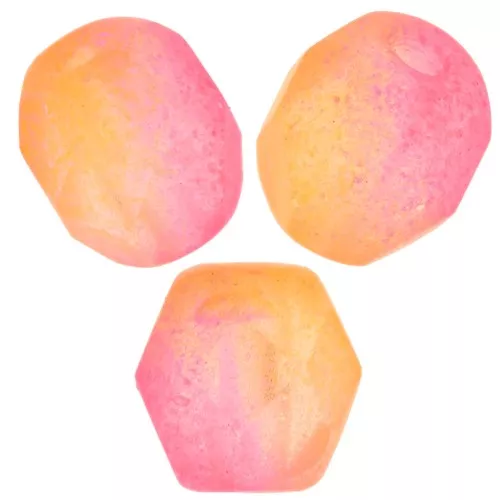4mm Fire polished beads - Pink Orange Neon Mat x50