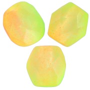 4mm Fire polished beads - Orange Green Neon Mat x50|raw }}