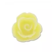 Resin cabochon rose-shaped 7mm Yellow x10