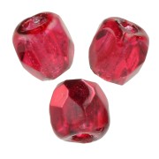 True 2mm Fire Polished faceted round beads - Crystal Pomegranate Metallic Ice x50|raw }}