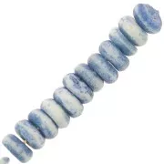 Perles rondelles Heishi 5x2 mm en os teinté - Bleu x50
