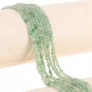 Round faceted beads 3 mm gemstone - Aventurine x39cm