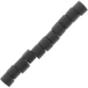 4x3mm Heishi style tube beads in stained bone - Black x50