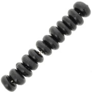 6.5x3mm Heishi wooden rondelle beads - Black x100