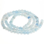 Round faceted beads 4 mm gemstone - Aquamarine x38cm