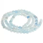 Round faceted beads 4 mm gemstone - Aquamarine x38cm