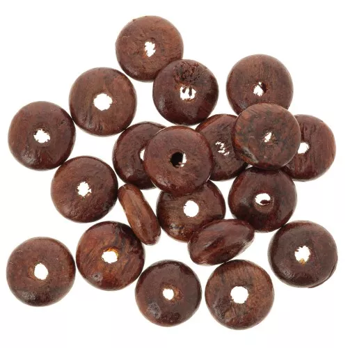 8x3.5mm Heishi wooden rondelle beads - Dark brown x100