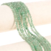 Round faceted beads 4 mm gemstone - Aventurine x38cm