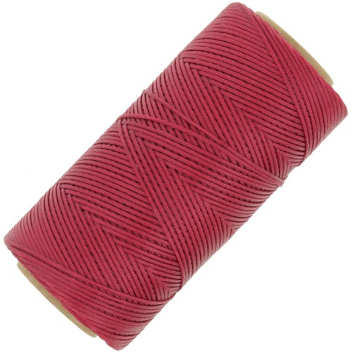 Linhasita Waxed Flat Yarn Spool for Macramé, 1.4 mm - Dark Red (44) x 167 m