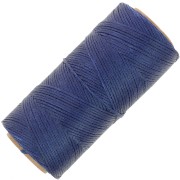 Linhasita Waxed Flat Yarn Spool for Macramé, 1.4 mm - Navy Blue (70) x 167 m