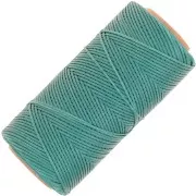 Linhasita Waxed Flat Yarn Spool for Macramé, 1.4 mm - Green Turquoise (224) x 167 m