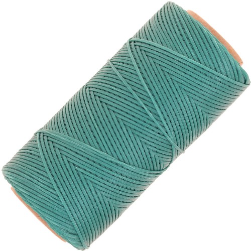 Linhasita Waxed Flat Yarn Spool for Macramé, 1.4 mm - Green Turquoise (224) x 167 m