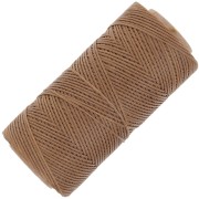 Linhasita Waxed Flat Yarn Spool for Macramé, 1.4 mm - Old Gold (604), 167 m