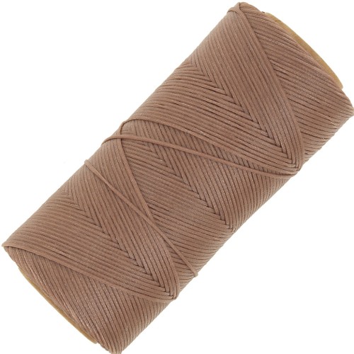 Linhasita Waxed Flat Yarn Spool for Macramé, 1.4 mm - Sand (214) x 167 m