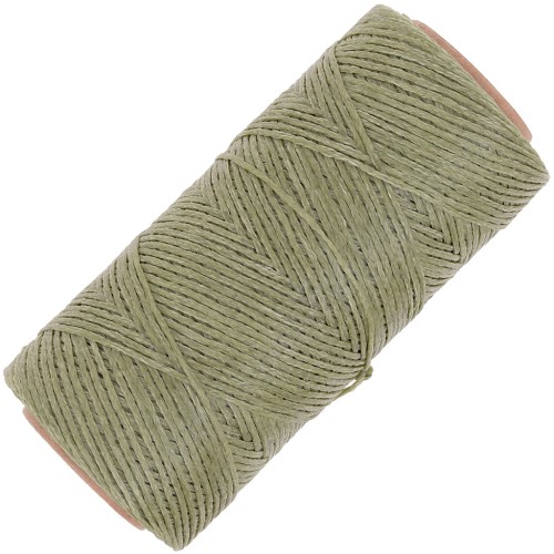 Linhasita Waxed Flat Yarn Spool for Macramé, 1.4 mm - Army Green (90) x 167 m