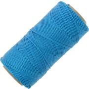 Linhasita Waxed Flat Yarn Spool for Macramé, 1.4 mm - Dark Turquoise (707), 167 m