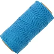 Linhasita Waxed Flat Yarn Spool for Macramé, 1.4 mm - Dark Turquoise (707), 167 m