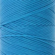 Linhasita Waxed Flat Yarn Spool for Macramé, 1.4 mm - Dark Turquoise (707), 167 m