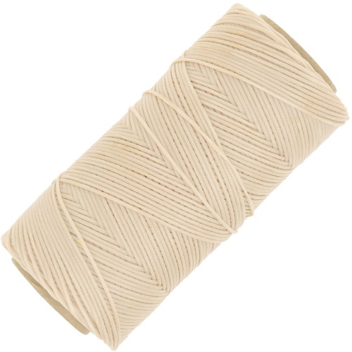 Linhasita Waxed Flat Yarn Spool for Macramé, 1.4 mm - Sand (924), 167 m