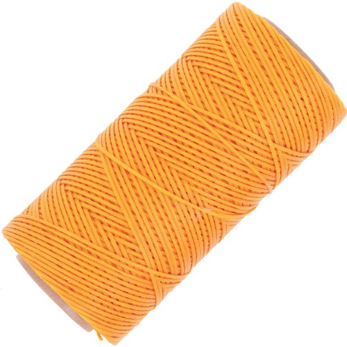 Linhasita Waxed Flat Yarn Spool for Macramé, 1.4 mm - Saffron (274) x 167 m