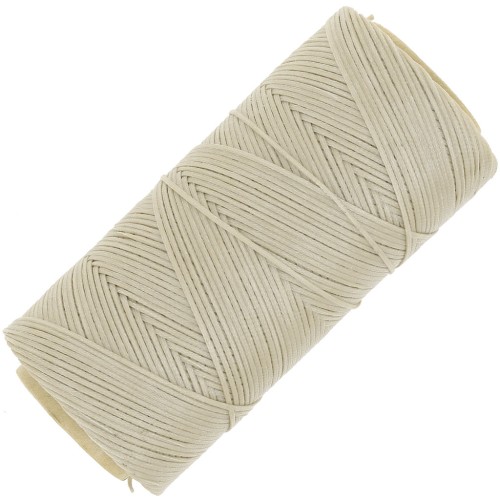 Linhasita Waxed Flat Yarn Spool for Macramé, 1.4 mm - Beige (05), 167 m