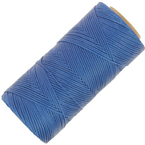Linhasita Waxed Flat Yarn Spool for Macramé, 1.4 mm - Blue (692) x 167 m