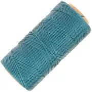 Linhasita Waxed Flat Yarn Spool for Macramé, 1.4 mm - Teal (228) x 167 m
