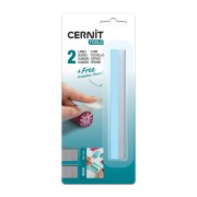 Set of 2 rigid cutting blades for polymer clay with 1 handle x1|raw }}