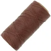 Linhasita Waxed Flat Yarn Spool for Macramé, 1.4 mm - Brown (631), 167 m