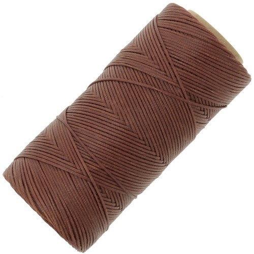 Linhasita Waxed Flat Yarn Spool for Macramé, 1.4 mm - Brown (631), 167 m