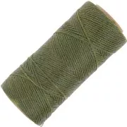 Linhasita Waxed Flat Yarn Spool for Macramé, 1.4 mm - Olive Green (88) x 167 m