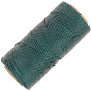Linhasita Waxed Flat Yarn Spool for Macramé, 1.4 mm - Emerald (386) x 167 m